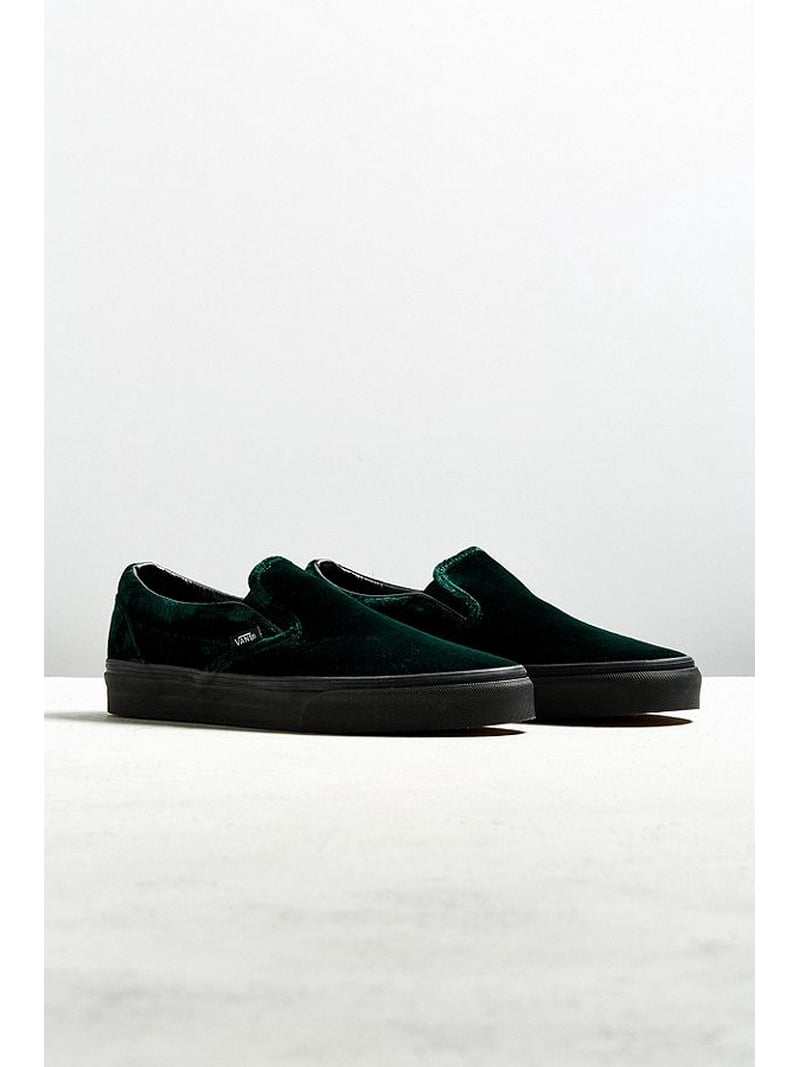 Is aan het huilen sokken Civiel Vans Classic Slip On Velvet Green/Black Women's Skate Shoes Size 8.5 -  Walmart.com