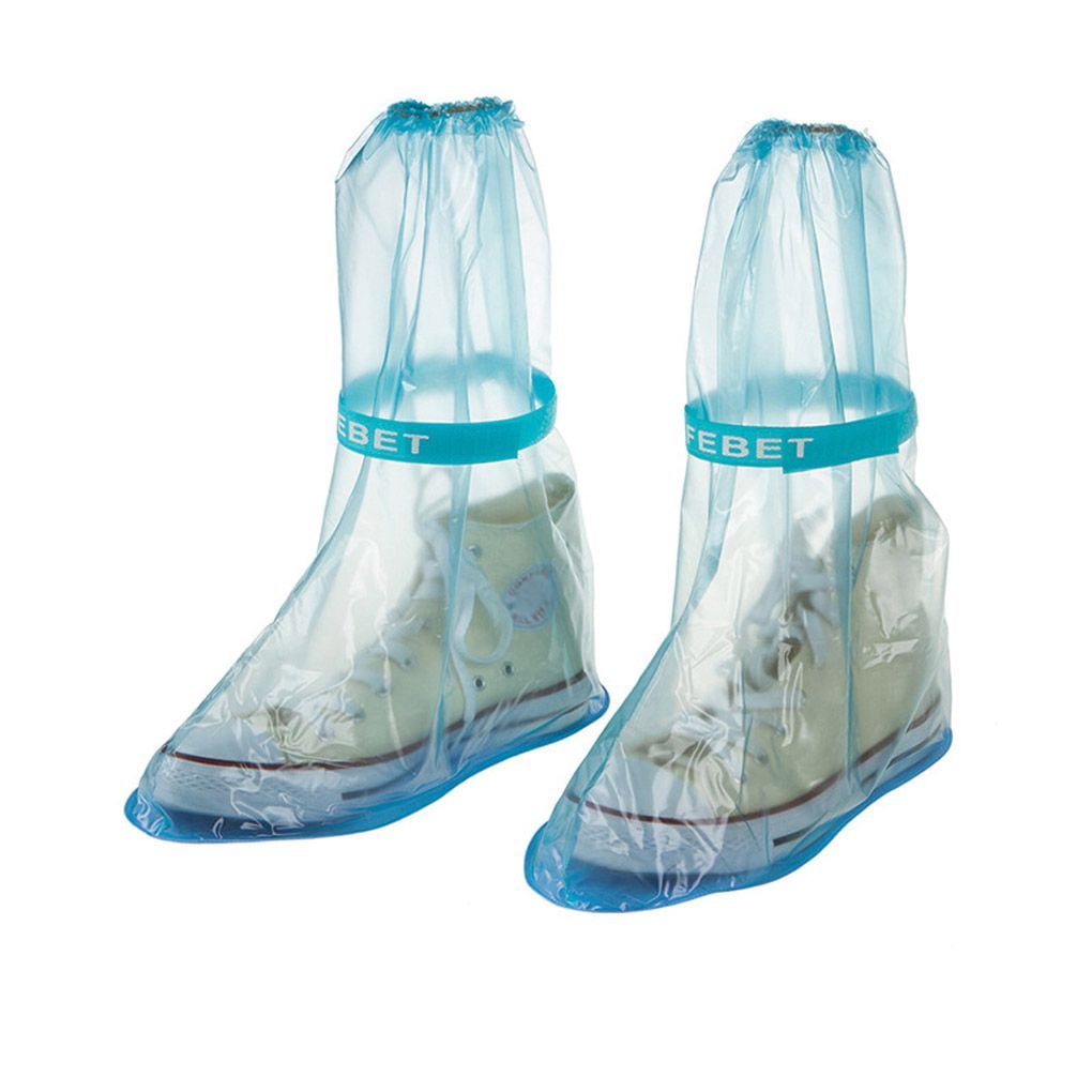 5Pair Disposable waterproof thick plastic rain shoe covers anti-slip YEHN 