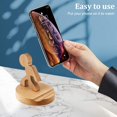 thumbnail image 4 of SHAR Phone Holder, Wooden Desktop Phone Holder for Universal Smart Phone, 4 of 5