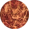 thumbnail image 1 of Ahgly Company Indoor Round Abstract Orange Modern Area Rugs, 5' Round, 1 of 4