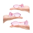 thumbnail image 4 of Glas 3 Piece Rosebud Glass Anal Plug Set, Pink, 4 of 5