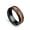 black, variant on Wooden Inlay Ring for Men Women Stainless Steel Rings Wide Band Rings Size 6-13-silver-9