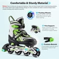 thumbnail image 3 of Gonex Inline Skates for Girls Boys, 4 Sizes Adjustable Roller Skates Blades with Light Up Wheels, 3 of 8