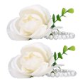thumbnail image 4 of Decoración de boda, 2 piezas de flores artificiales para muñeca, flores para muñeca de dama de honor, flores para mano de novia de primera calidad, 4 of 12