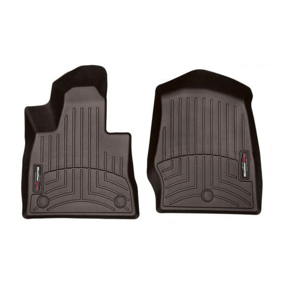 WeatherTech Custom Fit FloorLiners compatible with Ford Explorer ST, Explorer Hybrid, Explorer - 1st Row (Driver & Passenger), Cocoa