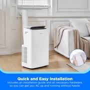 Midea 8,000 DOE, 12, 000 BTU ASHRAE SmartCool Portable Air Conditioner, For spaces up to 350 Sq. Ft, MAP08S1XWT-S