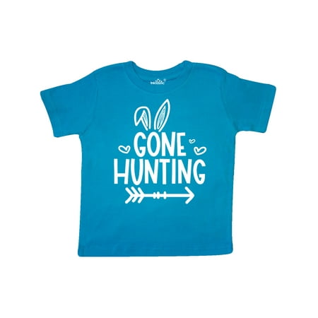 

Inktastic Happy Easter Gone Hunting with Arrow and Hearts Gift Toddler Boy or Toddler Girl T-Shirt