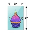 thumbnail image 3 of Unicorn Cupcake with Sprinkles Rainbow Rectangle Acrylic Fridge Refrigerator Magnet, 3 of 4