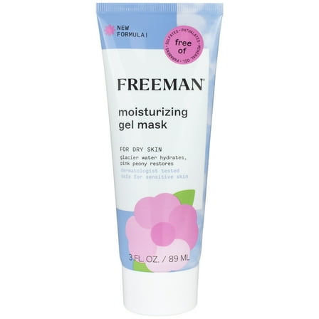 Freeman Moisturizing Glacier Water & Pink Peony Cream Leave on Facial Mask, for Dry Skin, 1 Tube
