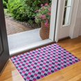 thumbnail image 2 of Pink Purple Checkered Pattern Door Rugs,Washable Non Slip Door Mats Indoor,Decorative Door Mats,Entry Mat Indoor for Entrance,Bedroom,Kitchen,Bathroom,17"x30", 2 of 6