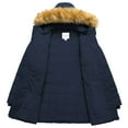 thumbnail image 3 of Chrisuno Womens Coat Plus Size Ladies Coats Winter Long Puffer Jacket Women's Hooded Waterproof Warm Parka Navy Blue 2X, 3 of 5