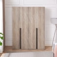 thumbnail image 2 of Lee Wardrobe Closet 2.0 from Engineered Wood in Rustic Gray - Set of 2, 2 of 17
