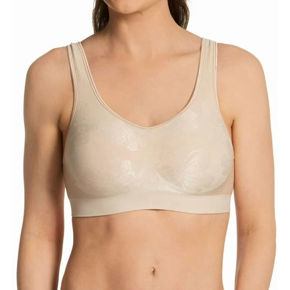 Women's Bali 3488 Comfort Revolution Shaping Wirefree Bra (Almond Tropic L)