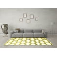 thumbnail image 3 of Ahgly Company Machine Washable Indoor Square Trellis Yellow Contemporary Area Rugs, 7' Square, 3 of 4
