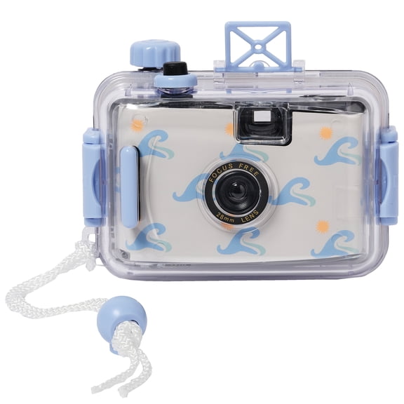 Sunnylife: Underwater Camera - Sammy the Seagull Blue Wave - Pool Side Retro Film Camera, Detachable Waterproof Casing, Wrist Strap, Focus Free, 35mm