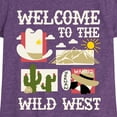 thumbnail image 3 of Instant Message - Welcome To The Wild West - Toddler & Youth Girls Short Sleeve Graphic T-Shirt, 3 of 6