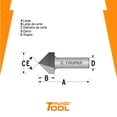 thumbnail image 2 of Broca Router Corte 'V' Truper 1/2' X 90° BROU-V 1/2, 2 of 3
