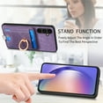thumbnail image 3 of Wallet Case for Samsung Galaxy A54 5G with Detachable Card Holder, Rotation Ring Stand Case, Magnetic Vintage PU Leather Cover Compatible with MagSafe Shockproof Case for Galaxy A54 5G, Purple, 3 of 10