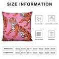 thumbnail image 5 of JEUXUS  Pink Tigers Pillow Covers Decorative Throw Pillowcase Square Couch Cushion Cover for Home Decor Sofa Living Room Bed Car Sofa, 5 of 5