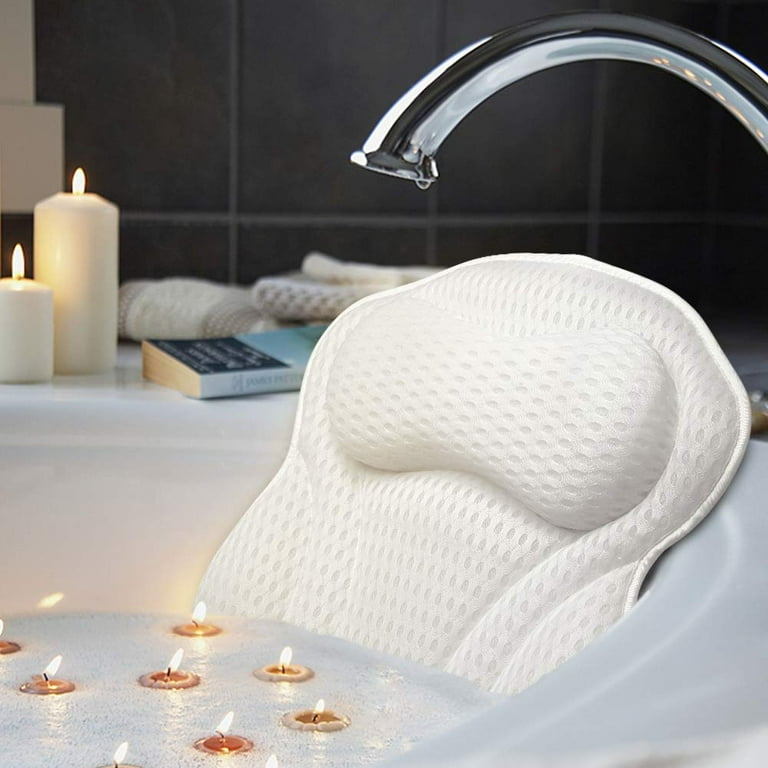 Bath Pillow Spa Bathtub Ergonomic For Tub Neck Head Shoulder Pillows  Support Cushion Headrest Luxury Soft 3d Mesh-yyc