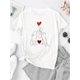 thumbnail image 4 of Women's Casual Cat & Dog Love Balloon Graphic Tee - Comfy Crew Neck Short Sleeve T-Shirt, Perfect for Summer, 4 of 8
