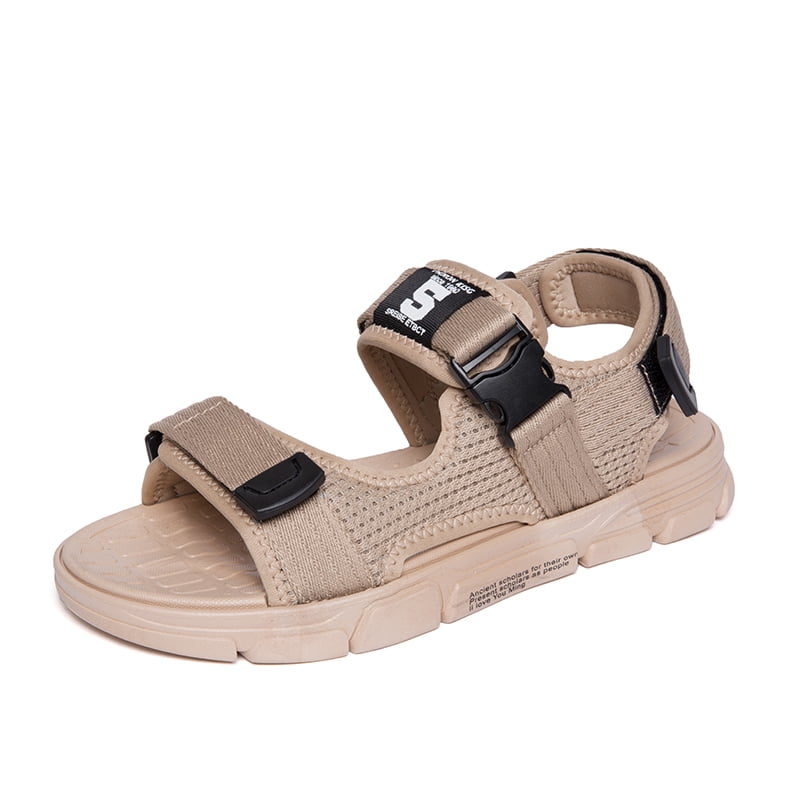 Lopsie Men's Birkenstock Sandals Outdoor Sport Walking Sandals Lightweight Anti-Slip Flip Flop Summer Beach Sandals Black, Size: 7, Brown