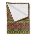 thumbnail image 2 of Geometric Soft Flannel Fleece Blanket, Mexican Zigzag with Stripes Rhombuses and Circles Colorful Latin American Motifs, Cozy Plush for Indoor and Outdoor Use, 70" x 90", Multicolor, by Ambesonne, 2 of 5