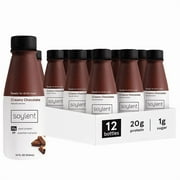 Soylent Vegan Meal Replacement Shake 14 Oz Ready to Drink Plant Protein Shakes, 12 Pack, Creamy Chocolate