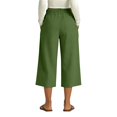 thumbnail image 6 of Delayuji Plus Size Womens Capri Pant Wrinkled Cotton Linen Pant Women Fashion Casual Loose Cropped Pants Summer S-5XL, 6 of 7
