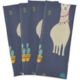 thumbnail image 2 of Coolnut Llama Kitchen Dish Towel Set of 1, Super Absorbent Soft Drying Cloth Tea Bar Towels, 28 x 18 Inch, 2 of 6