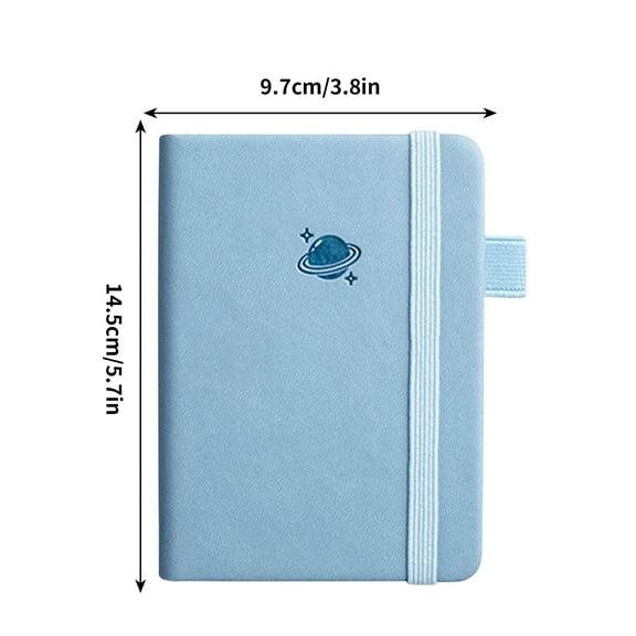 A6 Small Blank Journal Notebook, Leather Hardcover, Handy Pocket Journal Sketchbook for Sketching, Drawing, Painting (Pink & Purple & Light Blue)