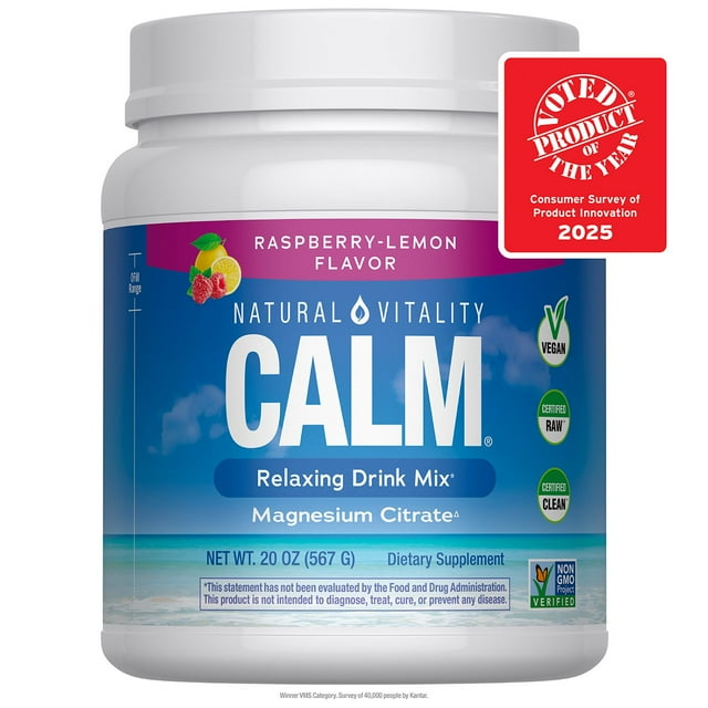 Natural Vitality CALM® Raspberry-Lemon Drink Mix, 20 oz.