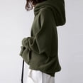 thumbnail image 6 of Women's Streetwear Hooded Coat with Zipper Pocket and Drawstring for Casual Comfort, 6 of 7