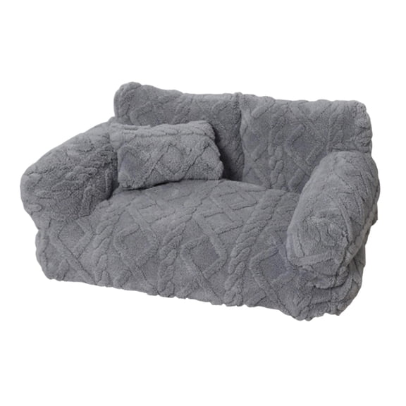 Cififendec Pet Sofa Dog Bed, 17.7"Γ15.3", Cozy Plush Couch with Removable Washable Cushion for Small Medium Dog Cat Indoor Sleeping Resting