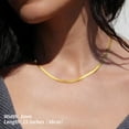 thumbnail image 4 of FindChic 14K Gold Plated Necklace for Women 3mm Herringbone Choker Snake Chain Birthday Mothers Day Jewelry Gifts Her Mom Wife Lady Female Adults Age Ideas, 15inch, 4 of 9