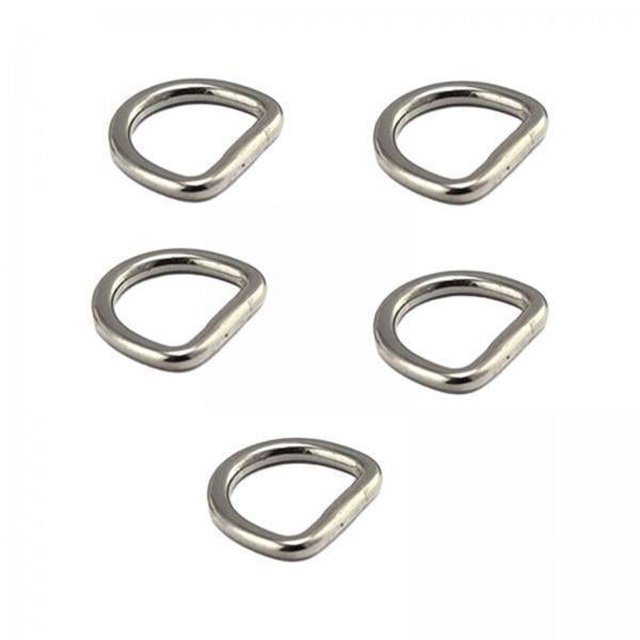 5x5pcs d anillos de metal d anillos Hebillas de 3 mm de espesor de bucle de bucle para hebillas accesorios de bricolaje de bricolaje correas de mochila 2 piezas