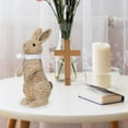 thumbnail image 4 of Easter Decorations for Home Clearance! European Garden Garden Home Children Room Decoration Resin Bow Rattan Standing Effect Rabbit Easter Installation, 4 of 7