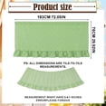 thumbnail image 3 of 6FT Green Gingham Ruffled Table Skirt, Woven Fabric Farmhouse Table Cover for Spring Decor, Easter Party, Garden Picnic, Dessert Table, 30 x 72 Inch, 3 of 7