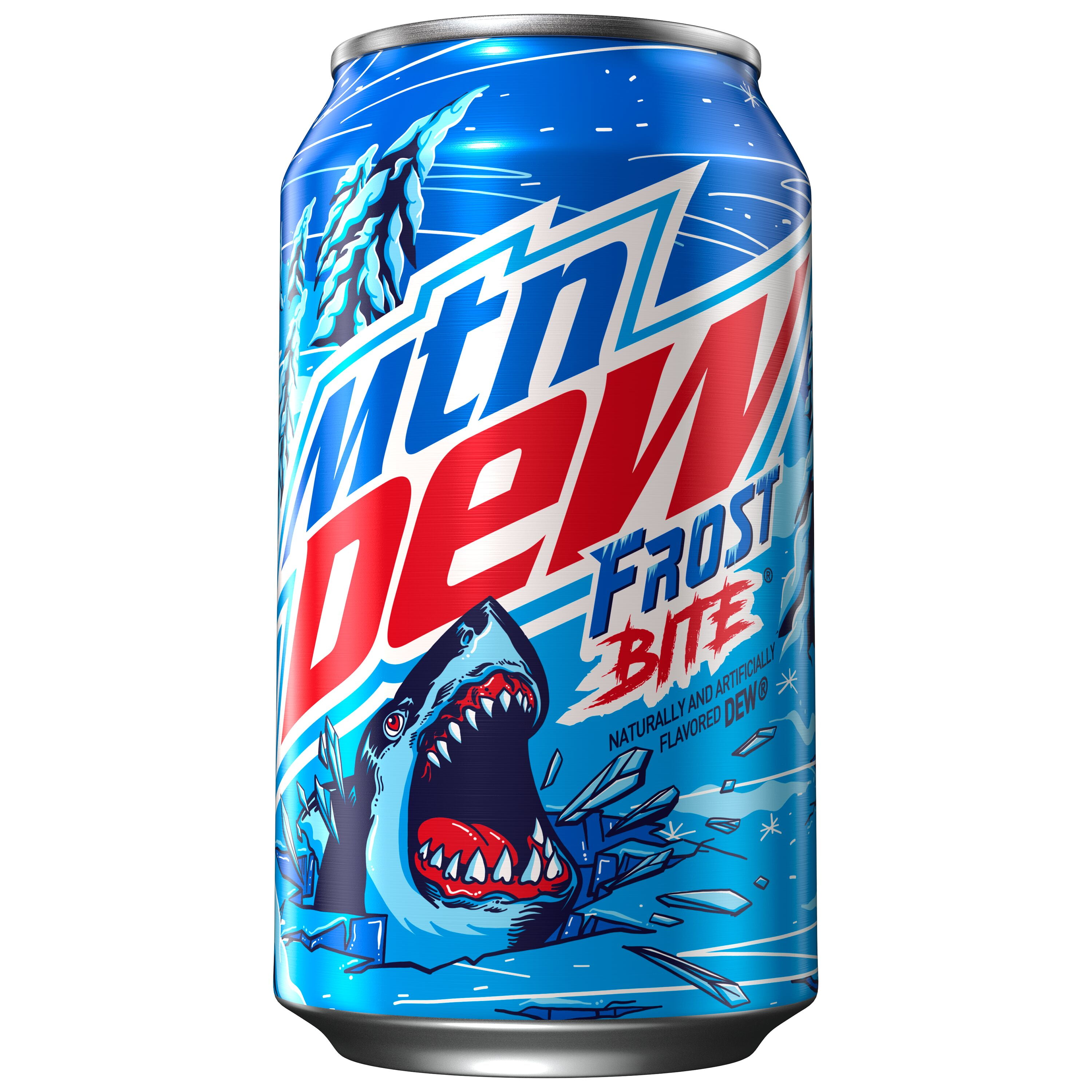 Mountain Dew Frost Bite Soda Naturally & Artificially Flavored Dew 12 fl oz, 12 Count