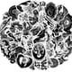 thumbnail image 1 of 100 Pieces Gothic Stickers for Water Bottle, Black White Skull Stickers, Waterproof Vinyl Stickers Horror Thriller Stickers Bumper Skateboard Waterpro, 1 of 4