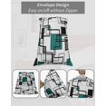 thumbnail image 6 of Green Geometric Body Pillow Case Cover - Microfiber Bed Throw Pillow Covers, Modern Black Grey Abstract Motifs Decorative Lumbar Pillow Cover with Envelope Closure for Sofa/Travel 20"x54", 6 of 6
