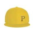 thumbnail image 3 of ZICANCN Alphabet P Pattern Baseball Caps, Trucker Hats for Men And Women, Adjustable Breathable Flat Caps, Yellow, 3 of 6