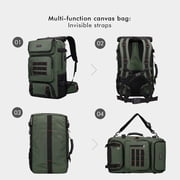 WITZMAN Carry on Travel Backpack for Men Airline Approved Convertible Nylon Duffle Backpack Luggage Bag(B682 Army Green)