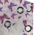 thumbnail image 4 of Ambesonne Hippie Grommet Curtain, Butterflies Colors, 50" x 120", Pink Purple, 4 of 6