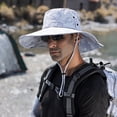 thumbnail image 5 of Sombrero de pescador con sombrilla de poliéster de 62 cm de circunferencia para hombres y mujeres, resistente al desgaste, impermeable, color camuflaje, 5 of 5