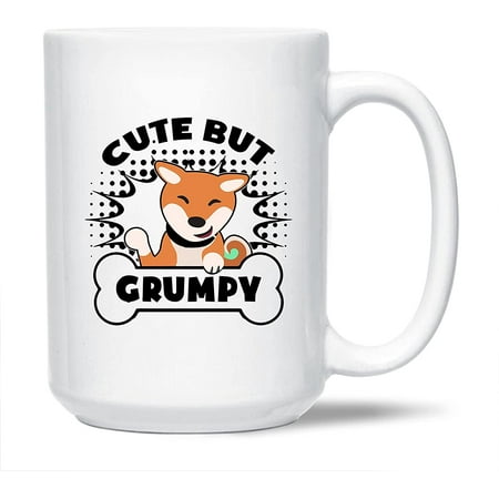 

Funny Shiba Inu Coffee Mug Handle Unique Shiba Inu White Mug Cup For Men / Women / Friends Cute But Grumpy Tea Cup Shiba Inu Ceramic Mug 15 Oz.