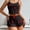 Dark blue, variant on LIZUOJUN Pajamas for Women Set Pajama Sets Camisole Tops Soft Stretchy Breathable Ribbed Heart Print Short Loungewear Sleepwear Set Top & Pants Loungewear Suit - L