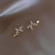 thumbnail image 3 of Heartbeat Diamond Red Temperament Small Earrings for Women, South Korea Fashion Network Birthday Gifts, 3 of 5