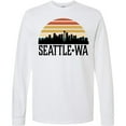 thumbnail image 3 of Inktastic Seattle Washington Skyline Sunset Long Sleeve T-Shirt, 3 of 5