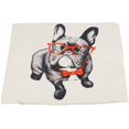 thumbnail image 5 of Funda de cojín de almohada decorativa para sofá cama vintage, cafetería, hogar, cremallera invisible, 45 x 45 cm (beige (perro)), 5 of 5